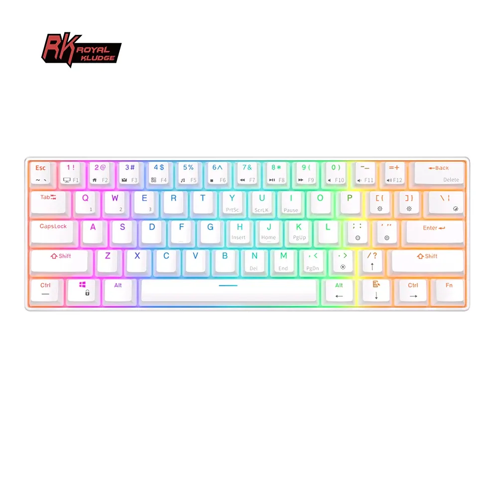 Clavier mécanique compact RK61 sans fil RGB hot-swap