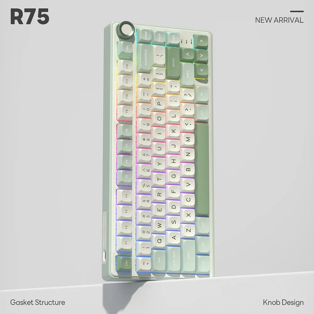 Royal Kludge RK R75 : clavier mécanique filaire 75 % hot-swap RGB