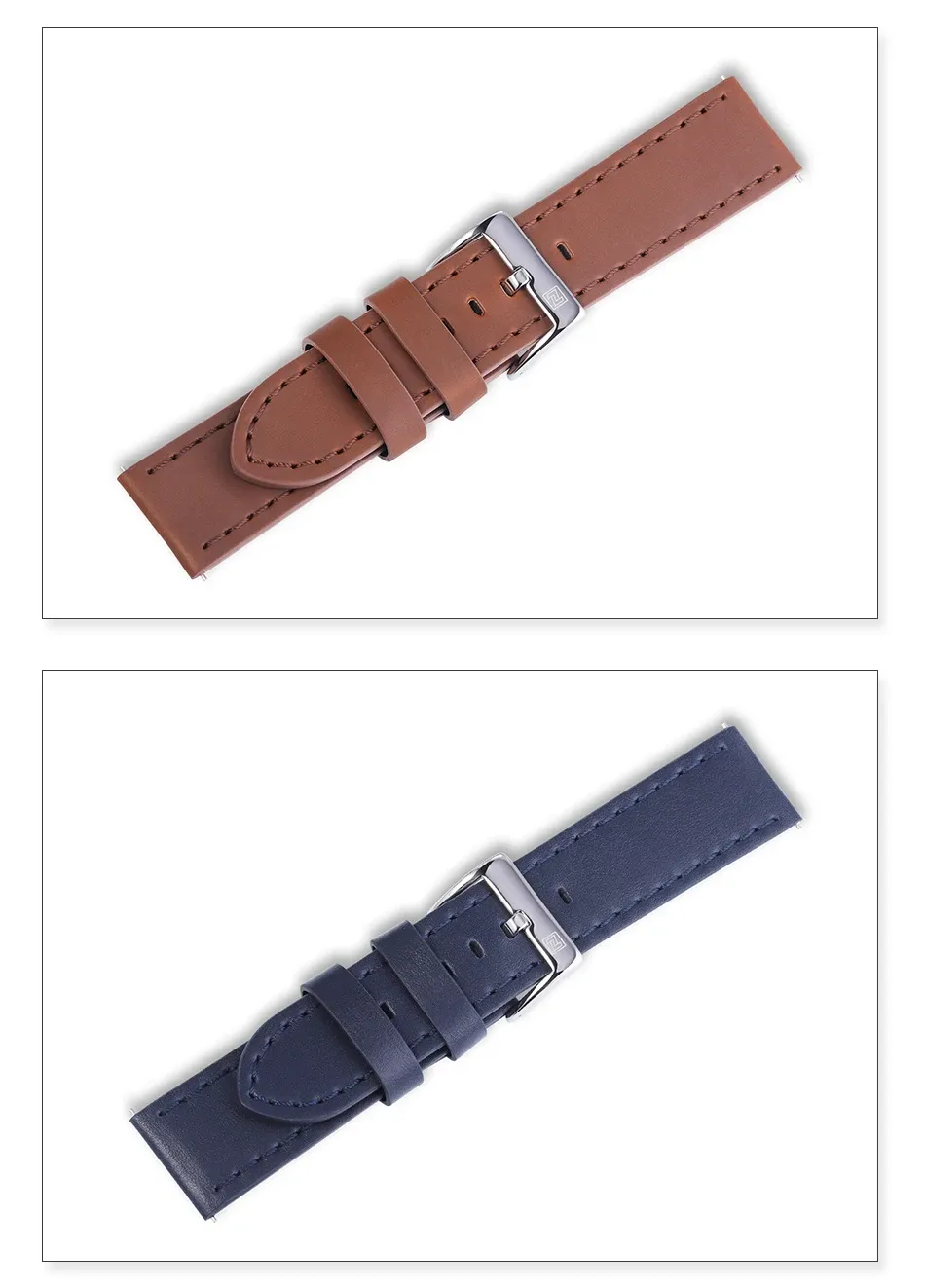 Bracelet de montre NAVIFORCE en cuir marron 23 mm à dégagement rapide