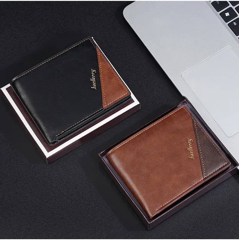 Portefeuille Baellerry fin RFID pour homme, format compact à cartes multiples
