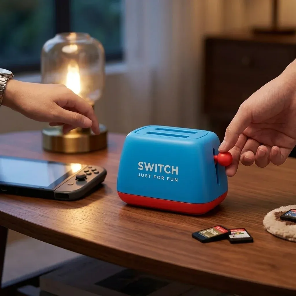 Étui Switch toaster bleu et rouge