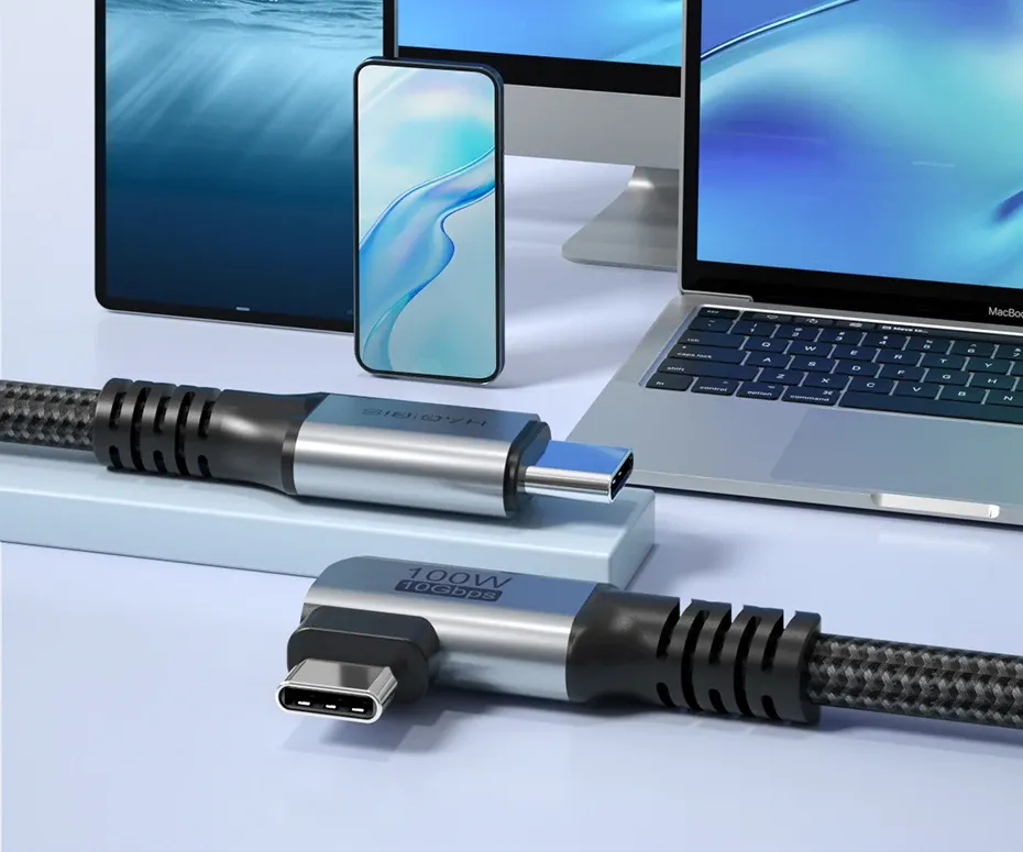 Câble USB-C Hagibis 10 Gbit/s 4K 100 W en nylon tressé